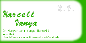 marcell vanya business card
